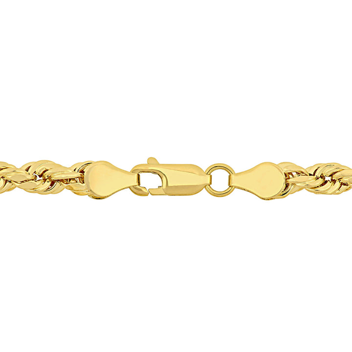 Mens Rope Chain Bracelet in 14K Yellow Gold (9.0 inches) Image 4