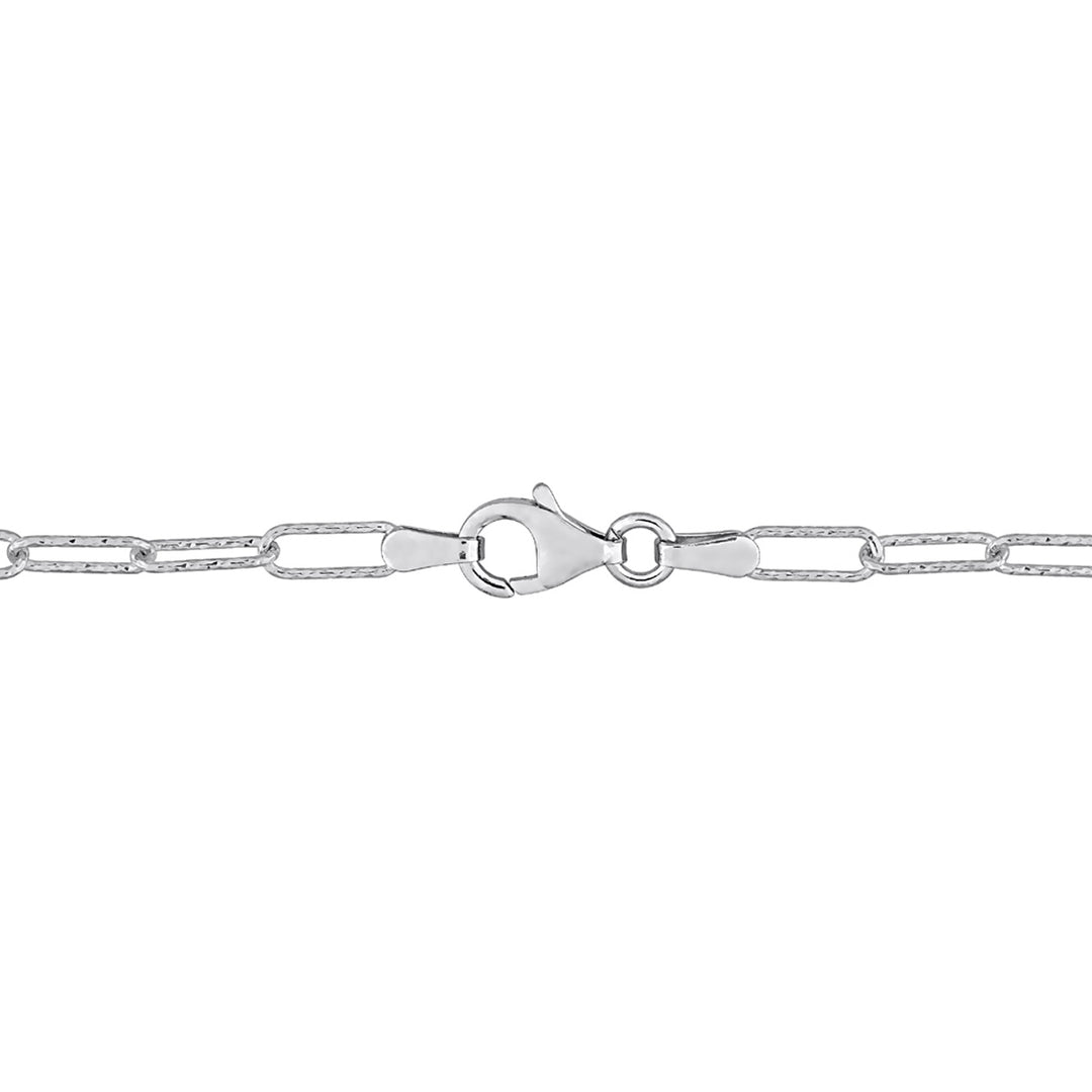 Fancy Paperclip Chain Bracelet in Sterling Silver (7.00 inches) Image 4