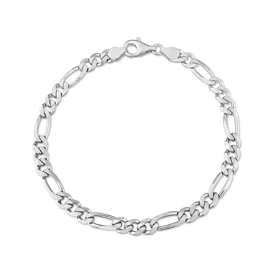 Figaro Chain Anklet in Sterling Silver (9.00 inches) Image 1