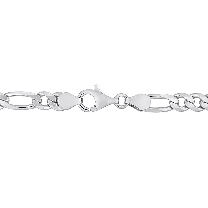 Figaro Chain Anklet in Sterling Silver (9.00 inches) Image 4