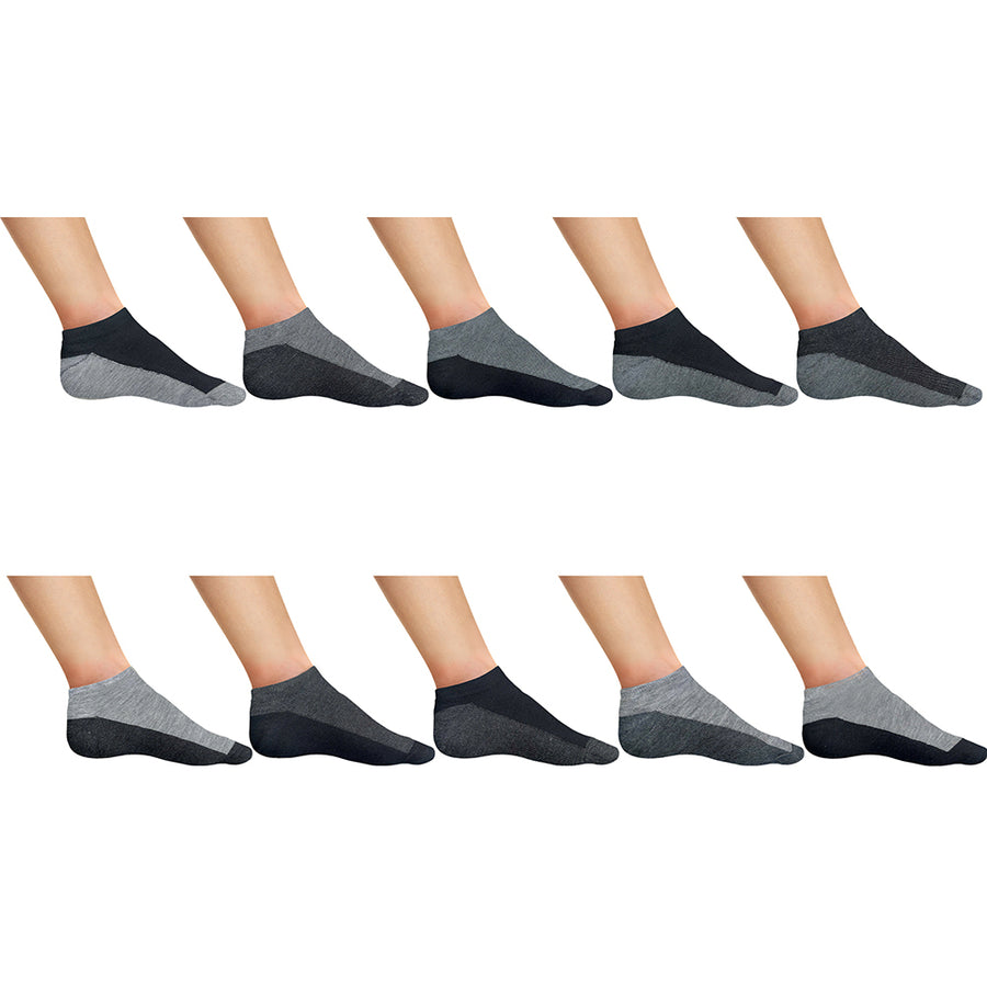 50-Pairs: Mens Moisture Wicking Performance Mesh Running Active Low-Cut Athletic Ankle Socks Image 1