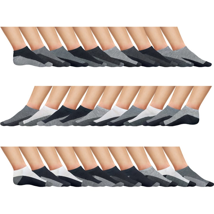 40-Pairs: Mens Moisture Wicking Performance Mesh Running Active Low-Cut Athletic Ankle Socks Image 2