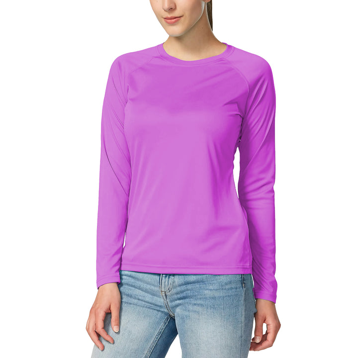 5-Pack: Womens Dri-Fit Moisture-Wicking Breathable Long Sleeve T-Shirt Image 6