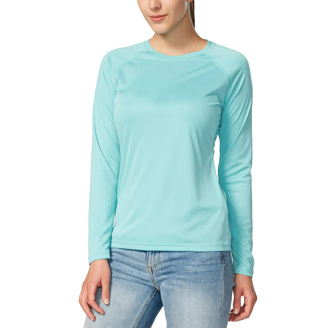 5-Pack: Womens Dri-Fit Moisture-Wicking Breathable Long Sleeve T-Shirt Image 9