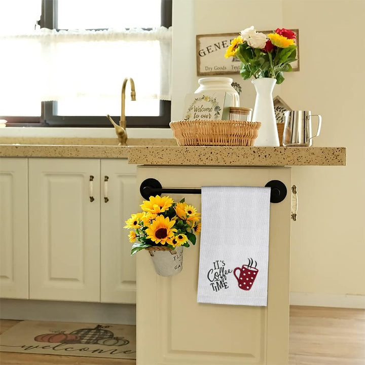Multi-Pack: Ultra-Soft Super Absorbent Decorative 100% Cotton Embroidered Kitchen Dish Linen Towels Image 10