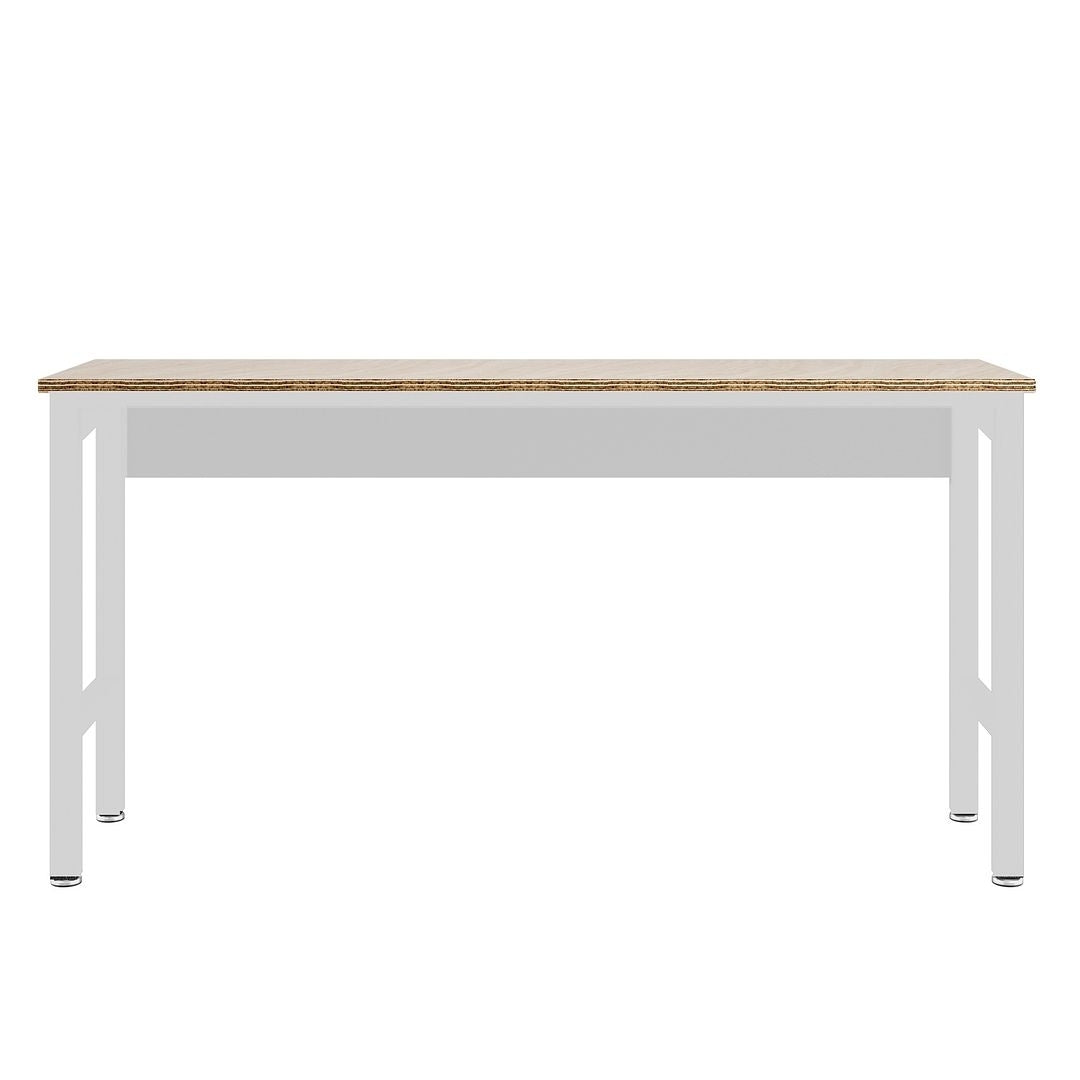 Fortress 72.4" Natural Wood and Steel Garage Table y Image 4