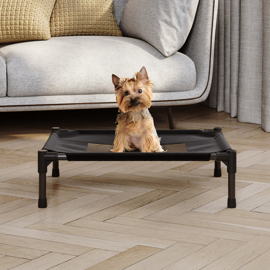 Elevated Dog Bed - 24.5x18.5-Inch Portable Pet Bed with Non-Slip Feet - Indoor/Outdoor Dog Cot or Puppy Bed for Pets up Image 3
