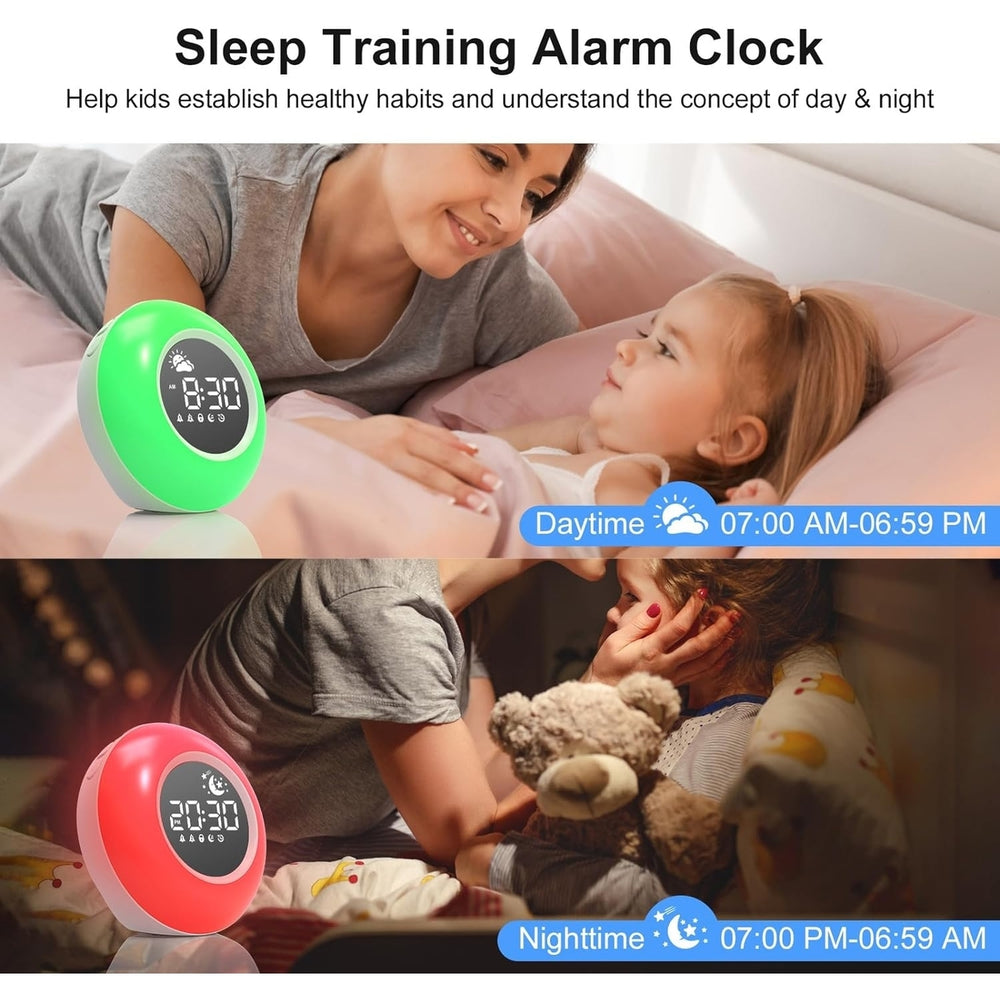 Color Changing Alarm Clock Night Light Sleep Sound Machine Image 2
