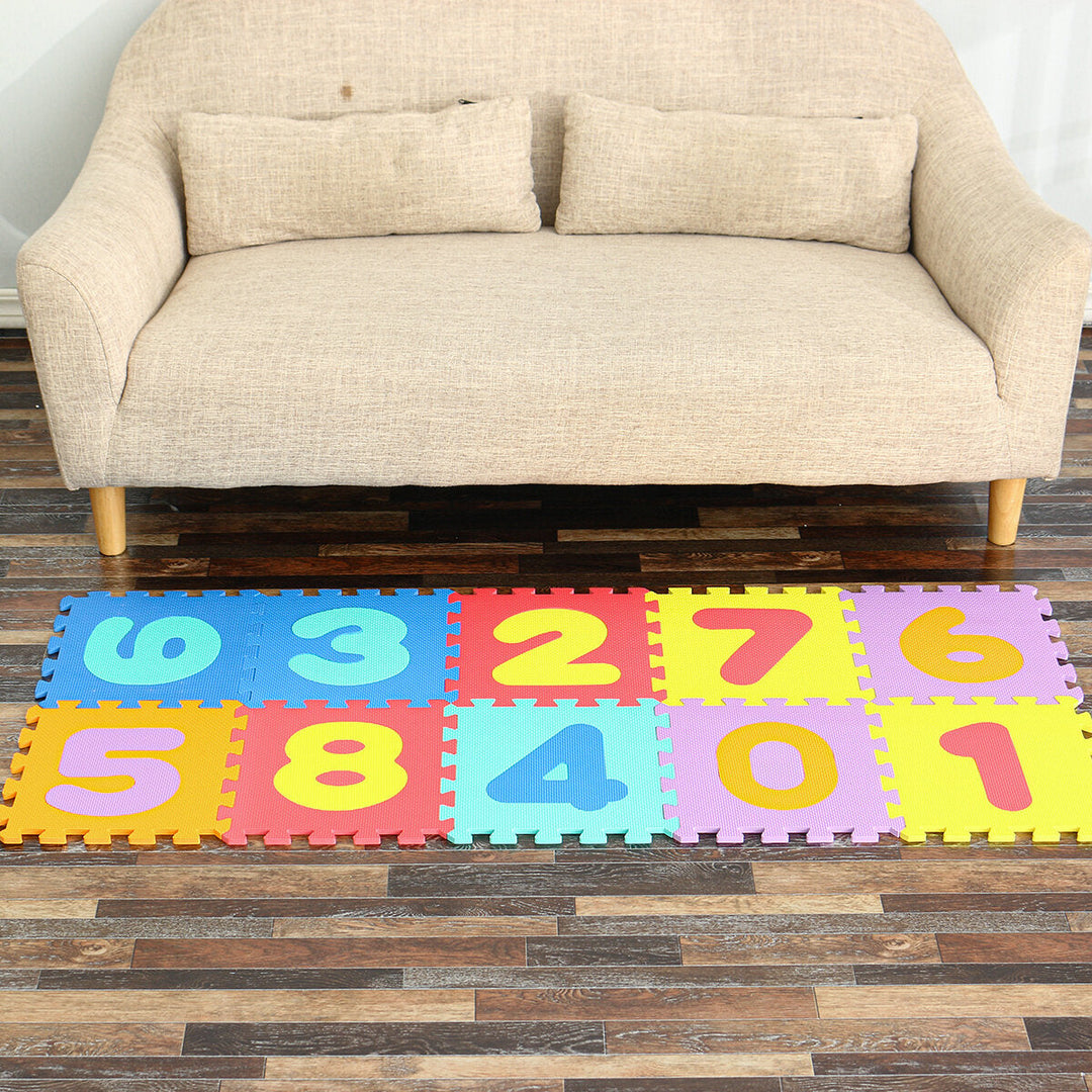 0-9 Math Pattern EVA Foam Floor Jigsaw Puzzle Toy Mat for Living Room Bathroom Kitchen Image 4