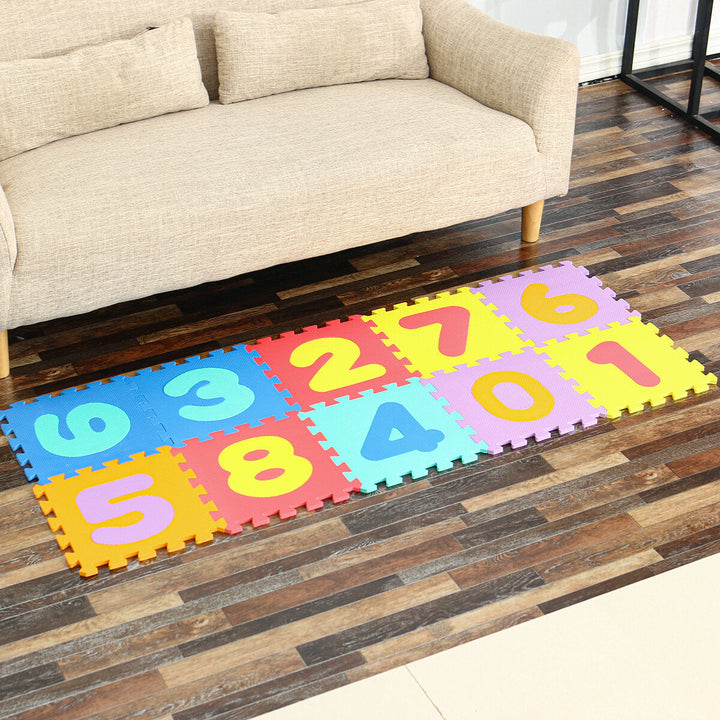 0-9 Math Pattern EVA Foam Floor Jigsaw Puzzle Toy Mat for Living Room Bathroom Kitchen Image 7