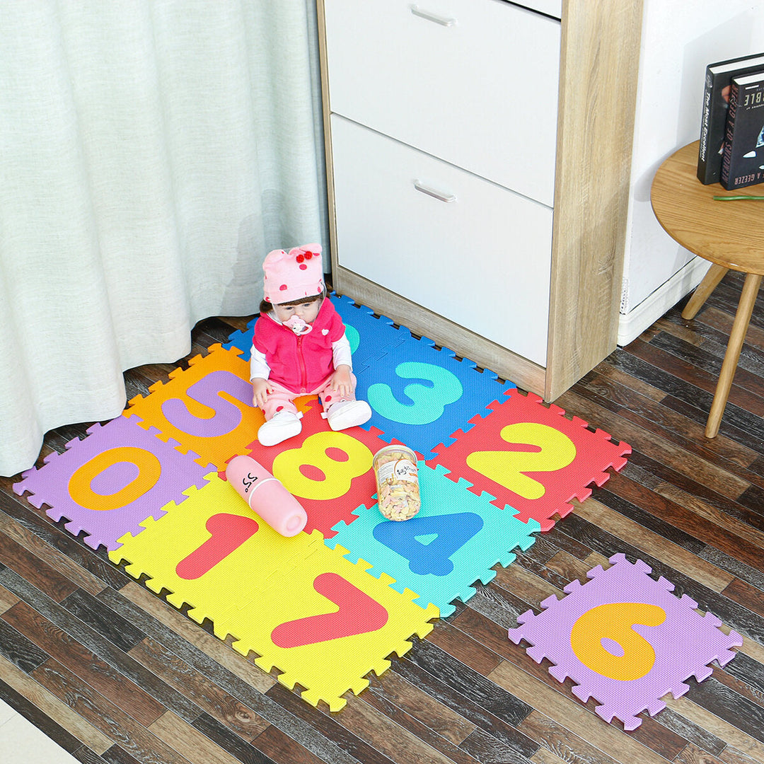 0-9 Math Pattern EVA Foam Floor Jigsaw Puzzle Toy Mat for Living Room Bathroom Kitchen Image 8