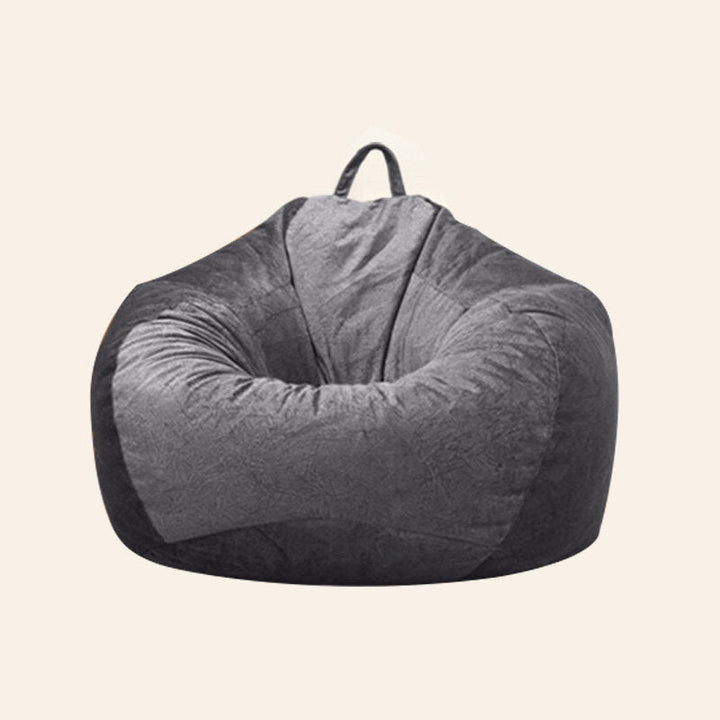Bean Bag Sofa Cover S/M/L/XL Short Pile Embossing without Filling-Grey/Blue/Brown Image 3