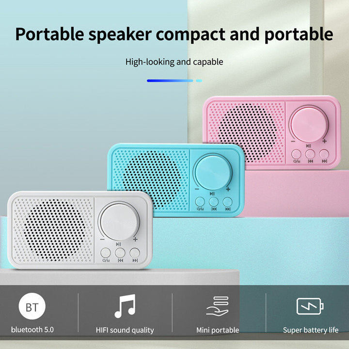 Bluetooth 5.0 Portable Mini FM Radio Receiver Speaker MP3 Player Support TF Card USB Waterproof Large Capacity Battery Image 3