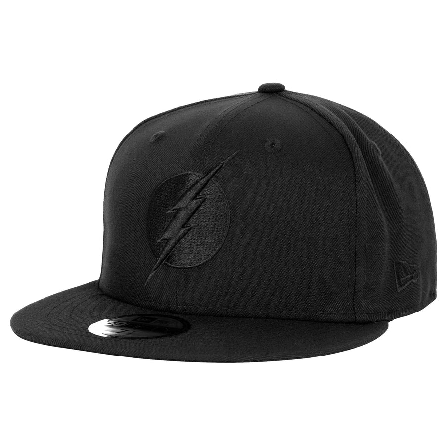 The Flash Logo Black on Black  Era 59Fifty Fitted Hat Image 1