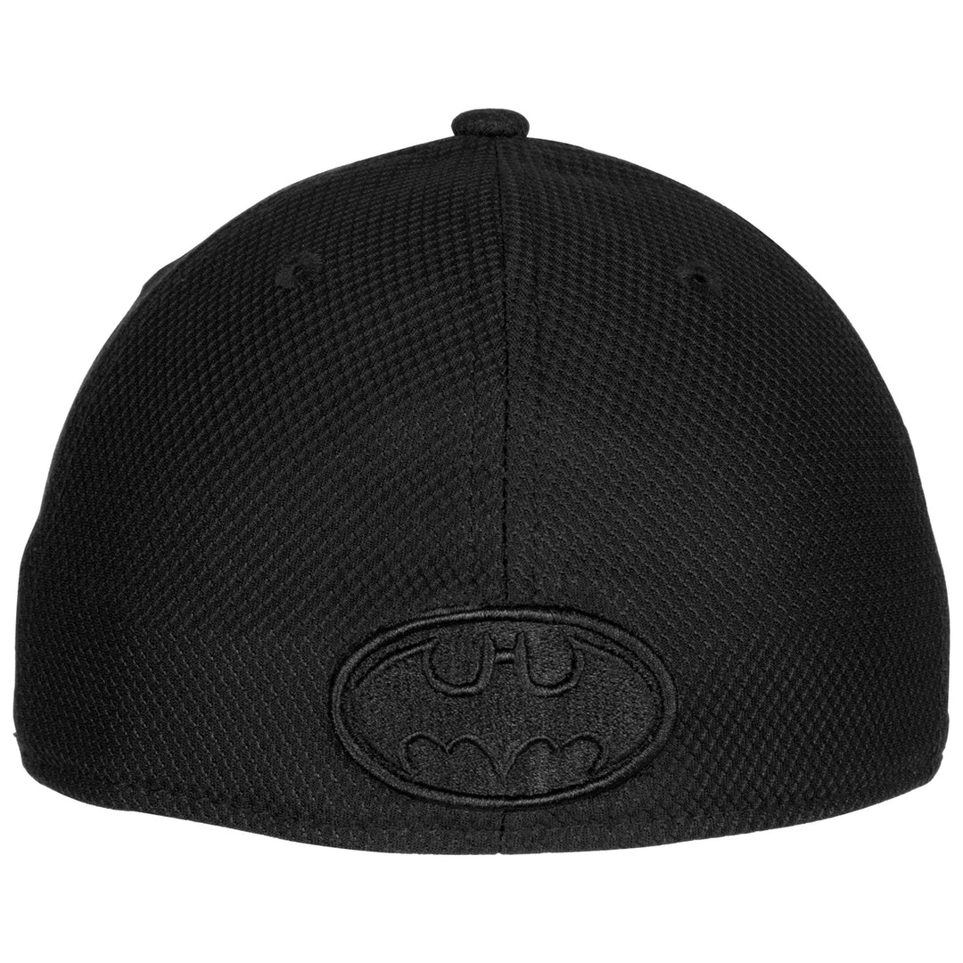Batman Symbol Black on Black  Era 39Thirty Fitted Hat Image 4