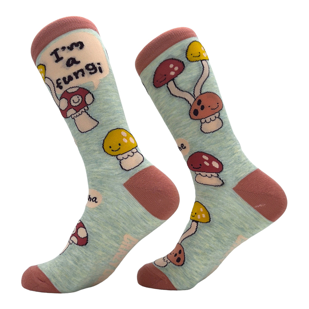 Womens Im A Fungi Socks Funny Laughing Joking Mushrooms Novelty Footwear Image 2