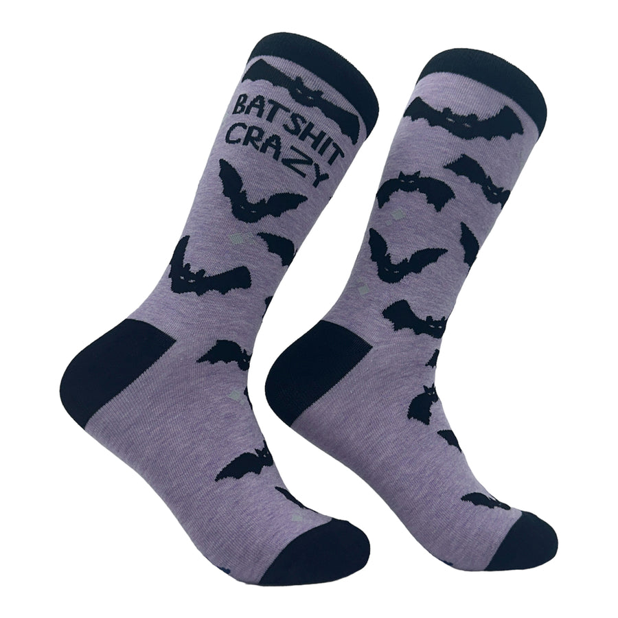Womens Bat **** Crazy Socks Funny Halloween Insane Pyscho Bats Joke Footwear Image 1