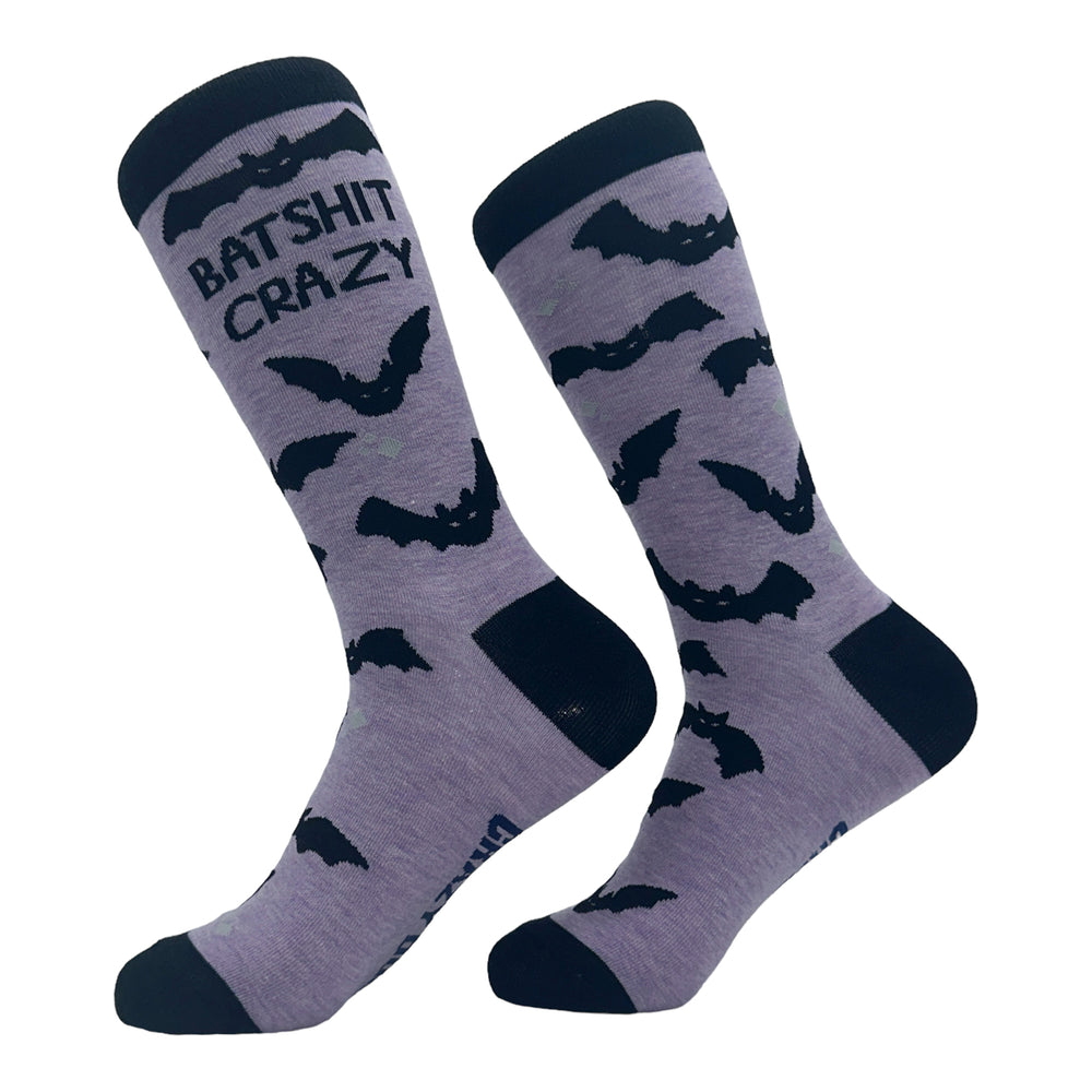 Womens Bat **** Crazy Socks Funny Halloween Insane Pyscho Bats Joke Footwear Image 2