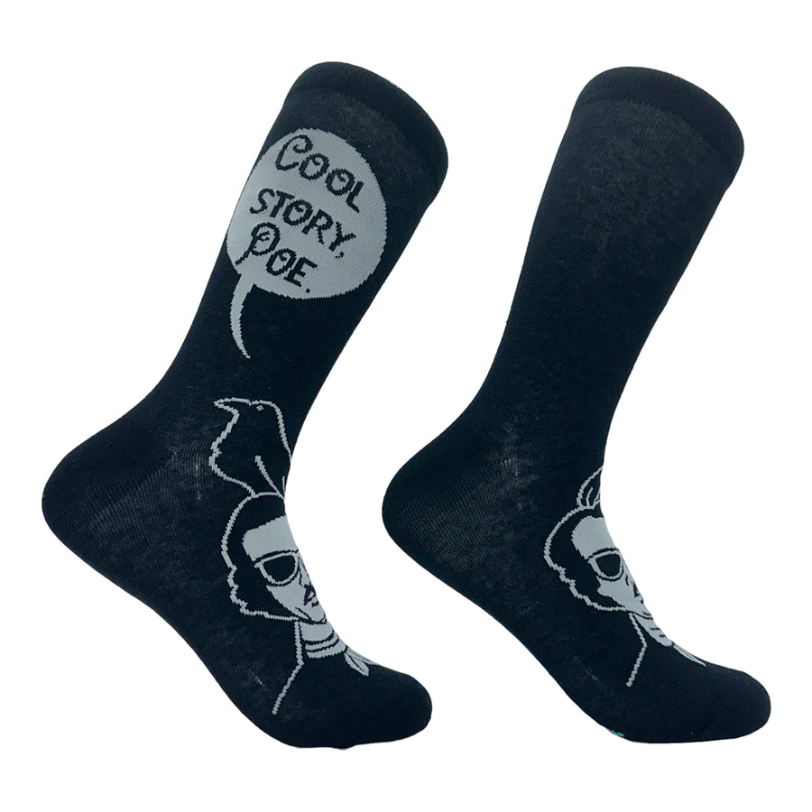 Womens Cool Story Poe Socks Funny Arrogant Edgar Allan Poe Joke Footwear Image 1