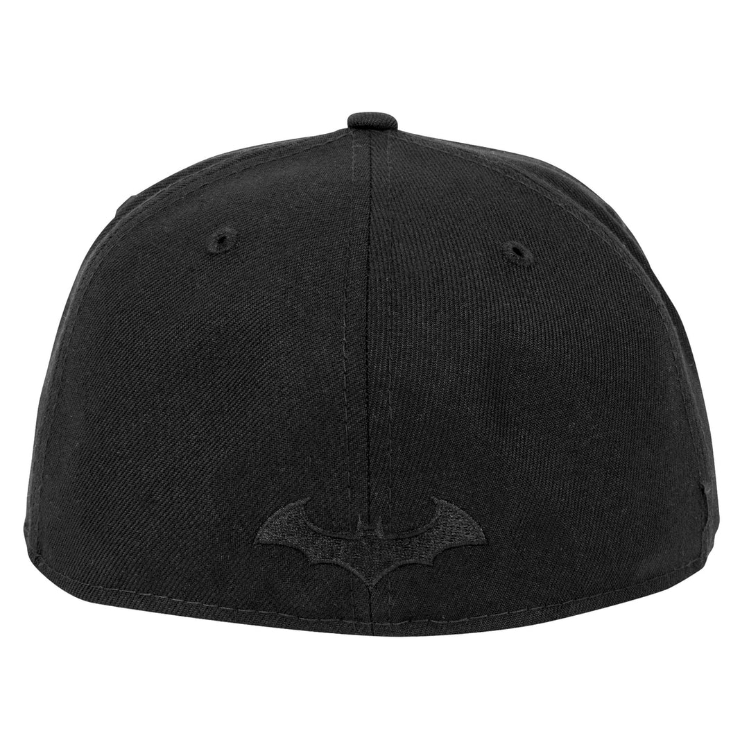 Batman Hush Logo Black on Black Colorway  Era 59Fifty Fitted Hat Image 4