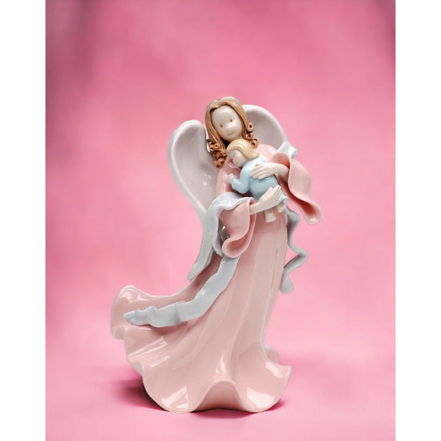 Ceramic Angel Holding Baby FigurineReligious DcorReligious GiftChurch Dcor, Image 1