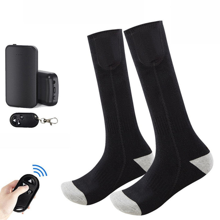 1 Pair Remote Control Heated Socks Electric Socks Rechargeable Warm Heating Socks with 4000mAh Power Bank Image 3