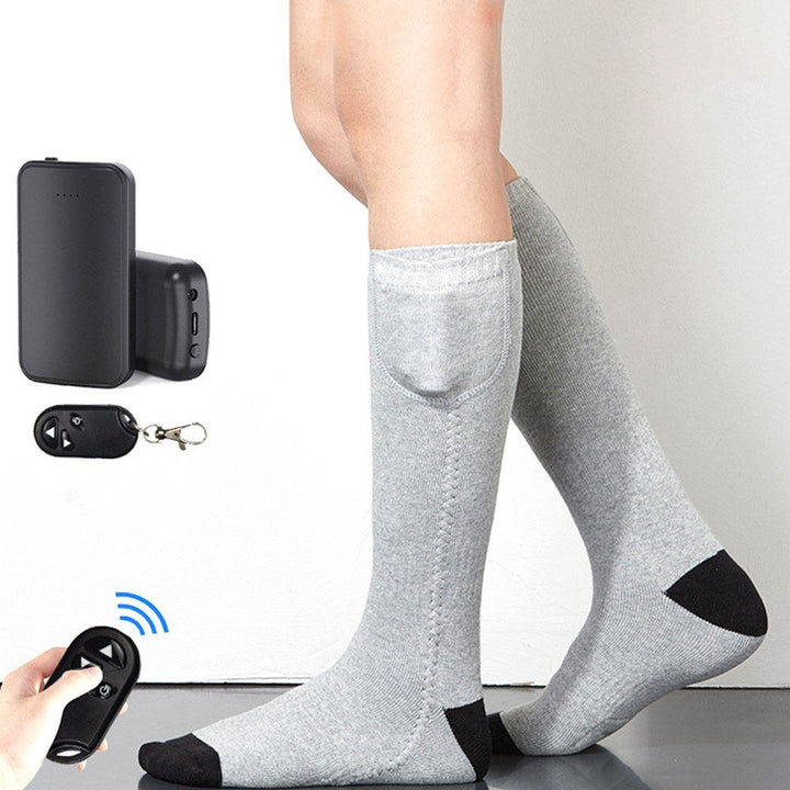 1 Pair Remote Control Heated Socks Electric Socks Rechargeable Warm Heating Socks with 4000mAh Power Bank Image 4