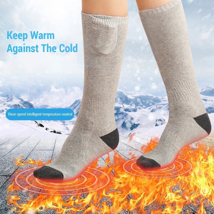 1 Pair Remote Control Heated Socks Electric Socks Rechargeable Warm Heating Socks with 4000mAh Power Bank Image 7