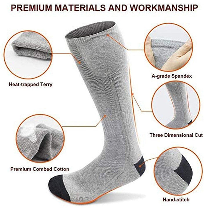 1 Pair Remote Control Heated Socks Electric Socks Rechargeable Warm Heating Socks with 4000mAh Power Bank Image 9