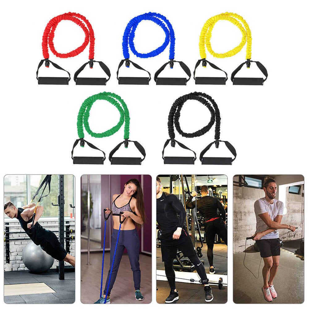1 Pc 15/20/25/30/35lb Resistance Bands Exercise Training Yoga Fitness Workout Stretch Gym Home Image 2