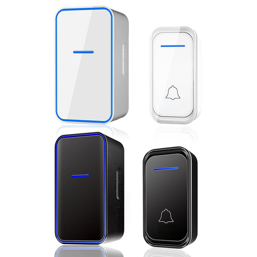 1 Receiver 1 Transmitter EU Plug 300M Remote Home Waterproof LED Indicator Wireless Smart Digital AC Electronic Doorbell Image 1