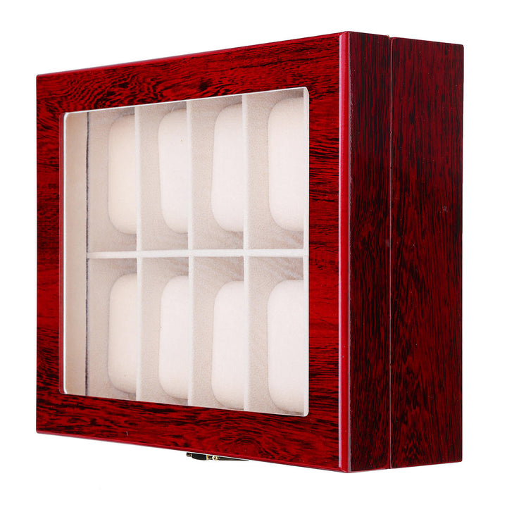 10/20 Grids Wooden Watches Display Case Jewelry Box Collection Storage Holder Box Image 9