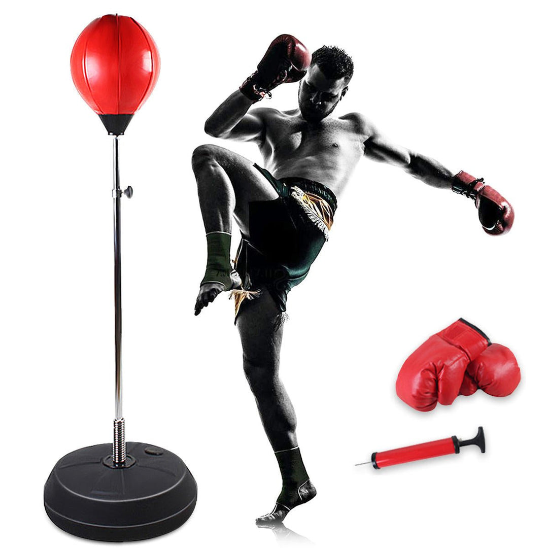 120-150cm Adjustable Boxing Training Target Freestanding Punch Bag Adults Boxing Back Base Gloves Pump Image 6