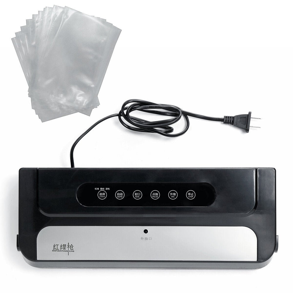140W Electric Food Vacuum Sealer Machine For Storage Packing Food Photos Jewellery Antiques Clothes + 10 Bags Image 2
