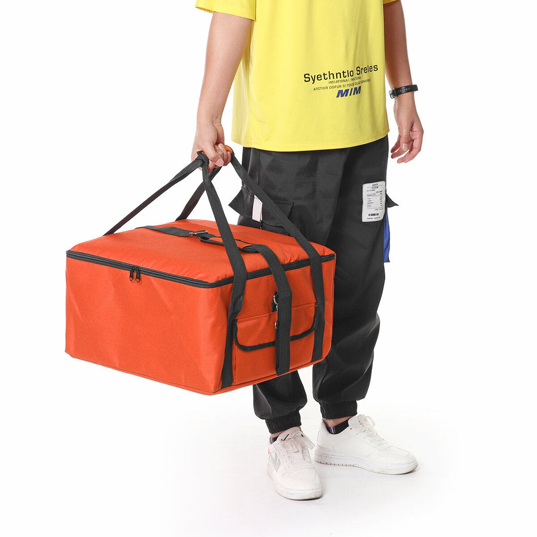 16" Waterproof Pizza Insulated Bag Cooler Bag Insulation Folding Picnic Portable Ice Pack Food Thermal Delivery Bag Image 3
