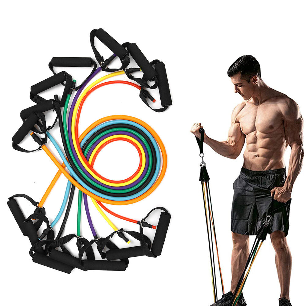1Pc 10/15/20/25/30/35/40lbs Resistance Bands Fitness Muscle Training Exercise Bands Image 8