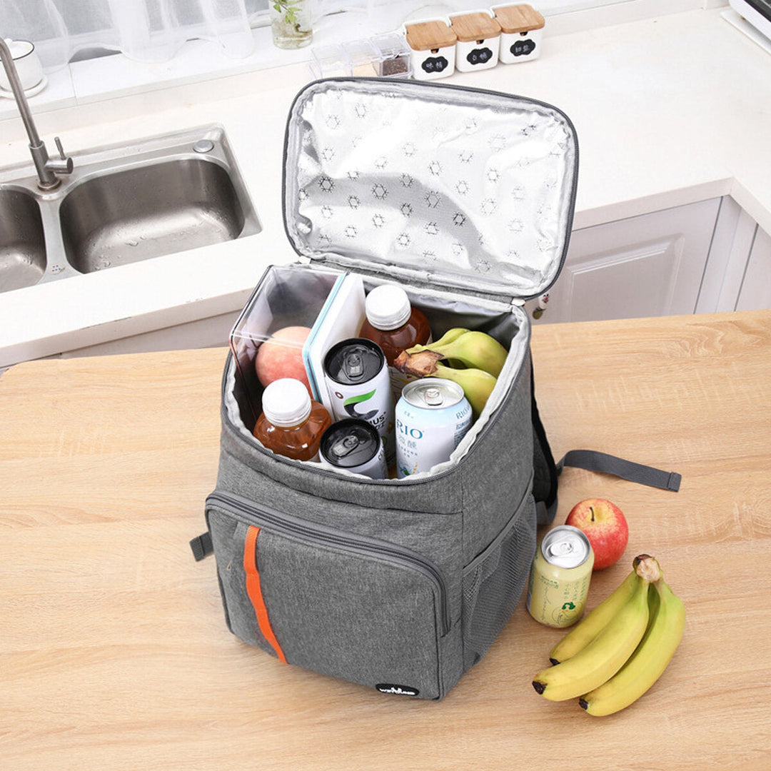 18L Insulated Picnic Bag Thermal Food Container Cooler Backpack Lunch Bag Outdoor Camping Travel Image 4