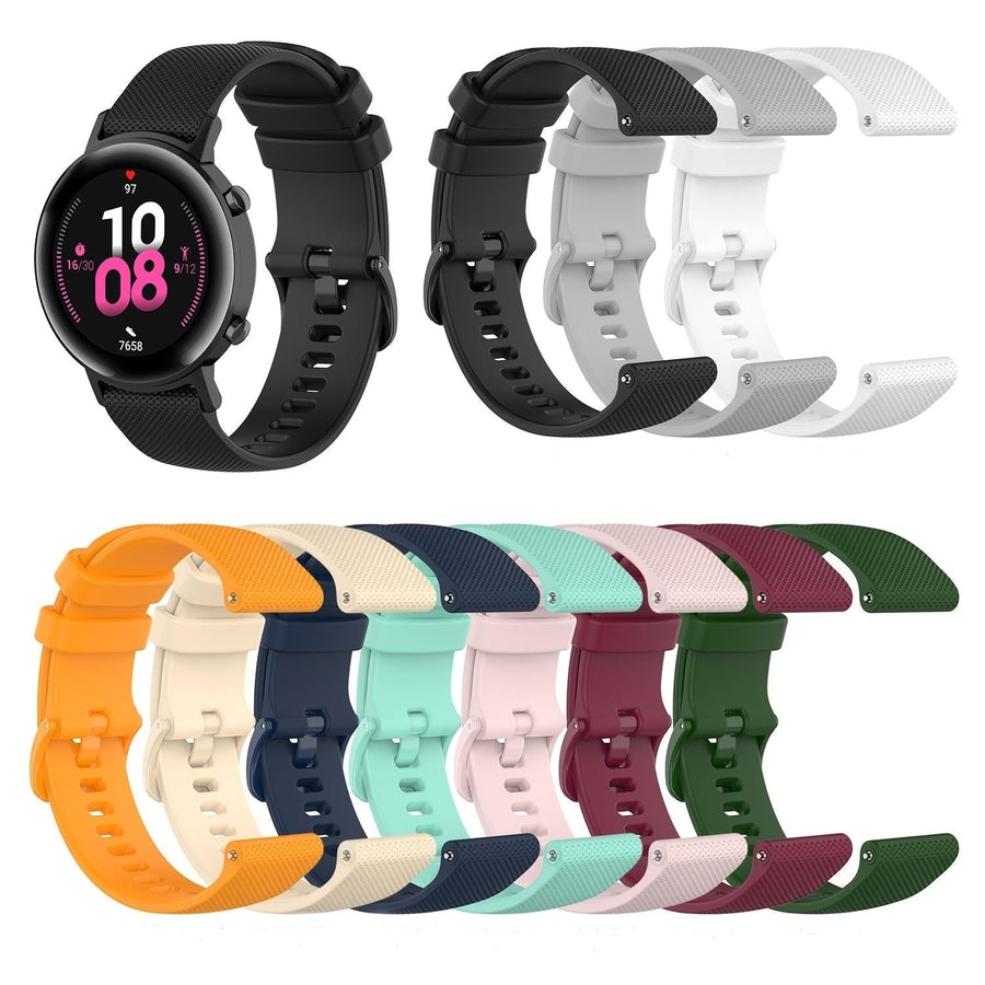 20mm Silicone Plaid Watch Band Replacement For 42mm Smart Watch Image 1