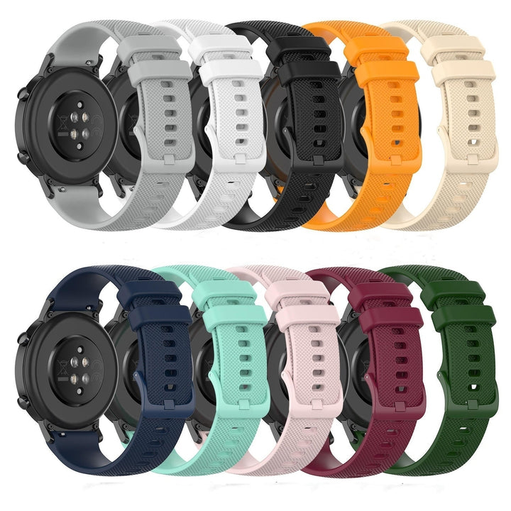 20mm Silicone Plaid Watch Band Replacement For 42mm Smart Watch Image 12