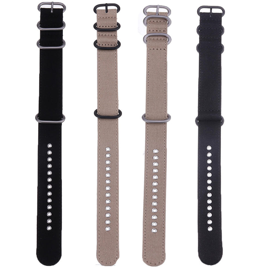 22mm Multicolor Thicken Durable Military Canvas Nylon Watch Band Strap Image 1