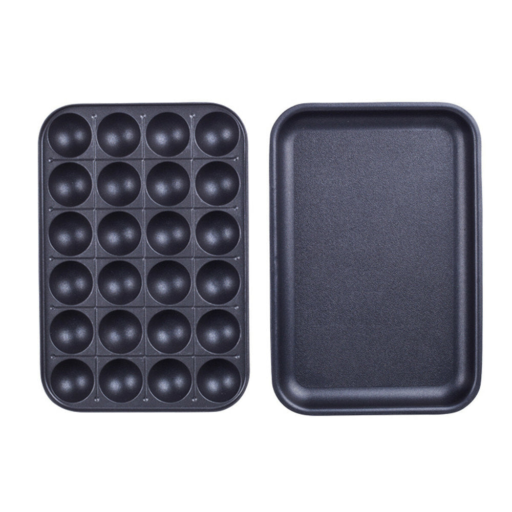 24 Holes Grill Pan Plate Cooking Octopus Ball Kitchen Maker Baking Mold Image 2