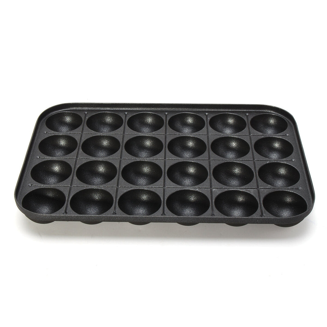 24 Holes Grill Pan Plate Cooking Octopus Ball Kitchen Maker Baking Mold Image 10