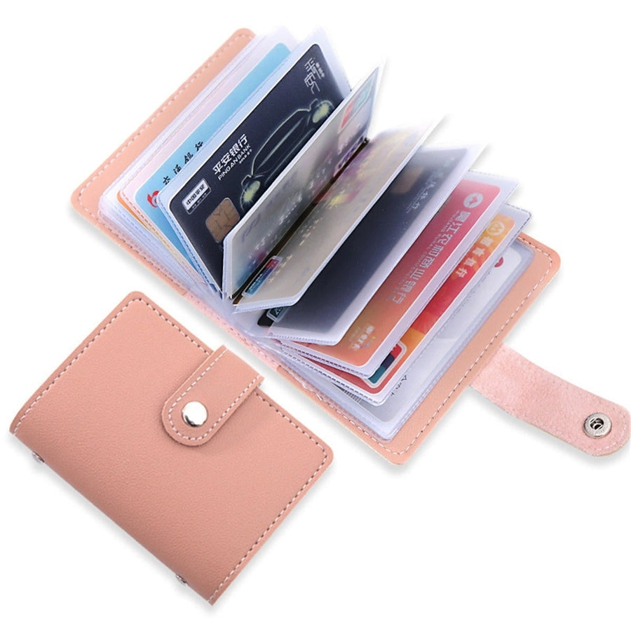 26 Card Slots Portable Leather Wallet Anti-theft Brush Shield NFC/RFID Holder Image 1