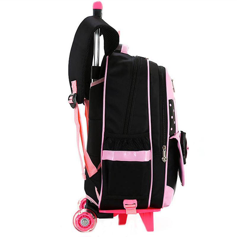 25L 2Pcs Children Trolley Backpack Shoulder Bag Camping Trolley Case With Wheels Image 11
