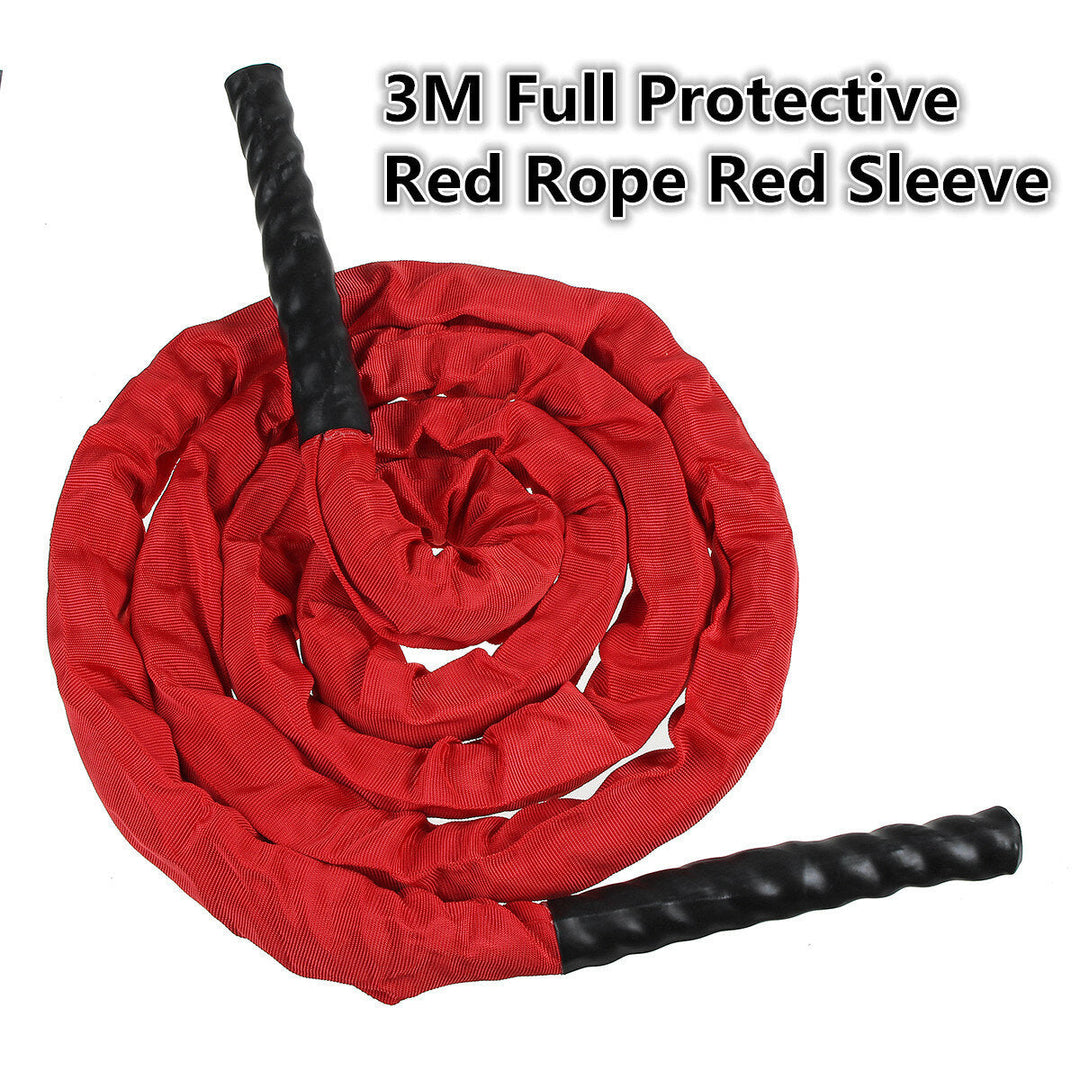 3-Colors 25mm Dia. Fitness Heavy Jump Rope 300CM Weighted Battle Skipping Ropes Power Improve Muscle Strength Training Image 6