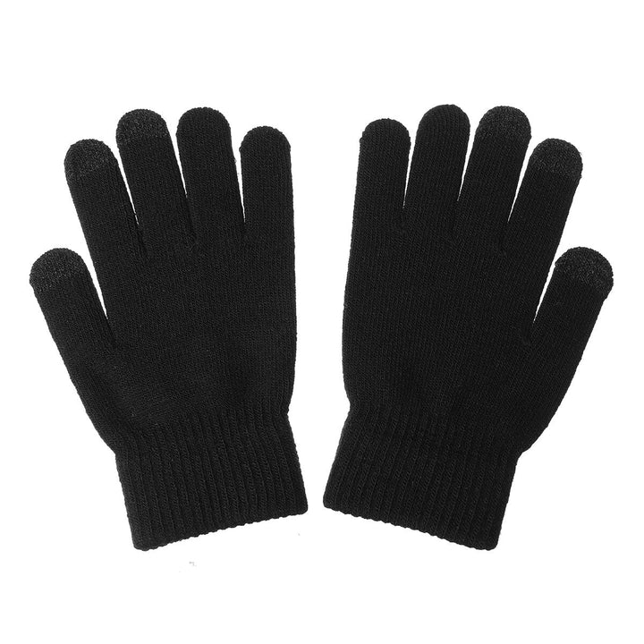 3 IN 1 Winter Beanie Hat Knitted Scarf Set Cap+Touch Screen Ski Thick Gloves Image 8
