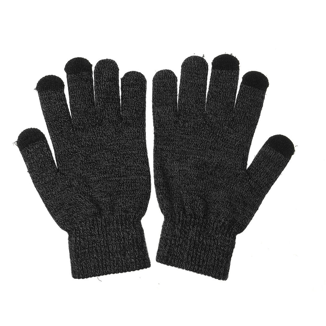 3 IN 1 Winter Beanie Hat Knitted Scarf Set Cap+Touch Screen Ski Thick Gloves Image 11