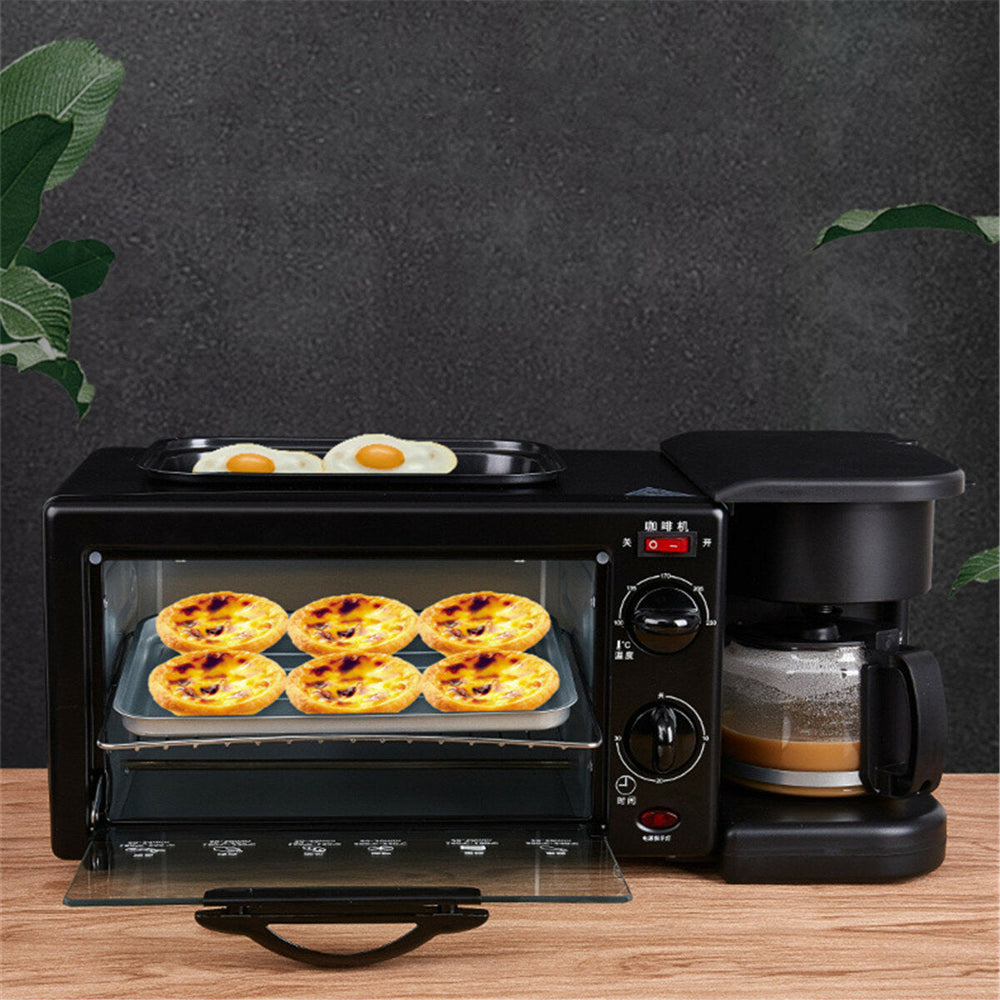 3 In 1 Electric Breakfast Machine Multifunction Coffee Maker Frying Pan Toaster Image 2