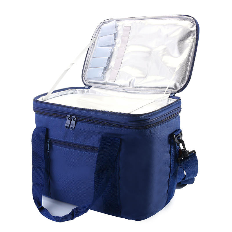 33x20x27cm Oxford Double layer Insulated Lunch Bag Large Capacity Travel Outdoor Picnic Tote Bag Image 7
