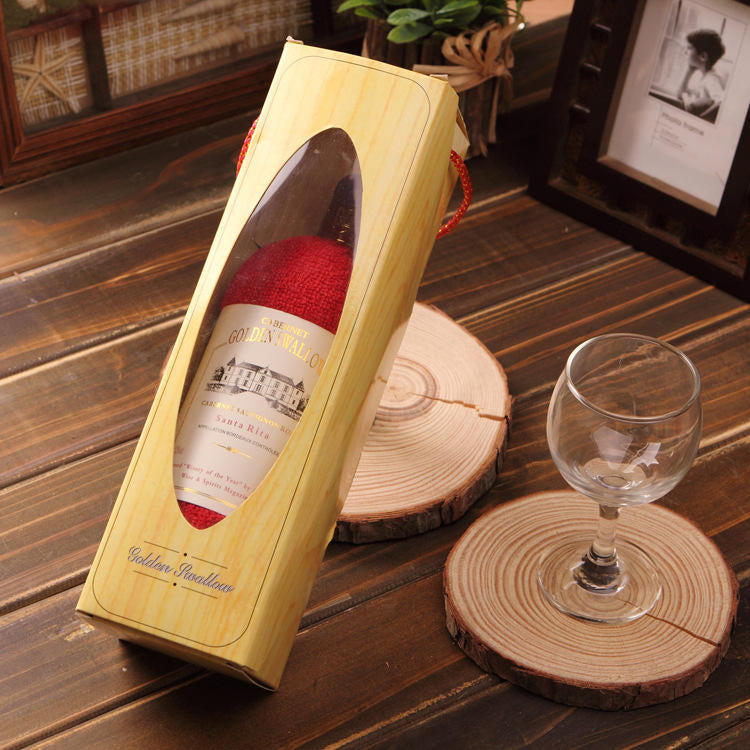 34x72cm Boxed Cotton Absorbent Wine Shape Towel Festival Valentine Weeding Gift Party Decor Image 2